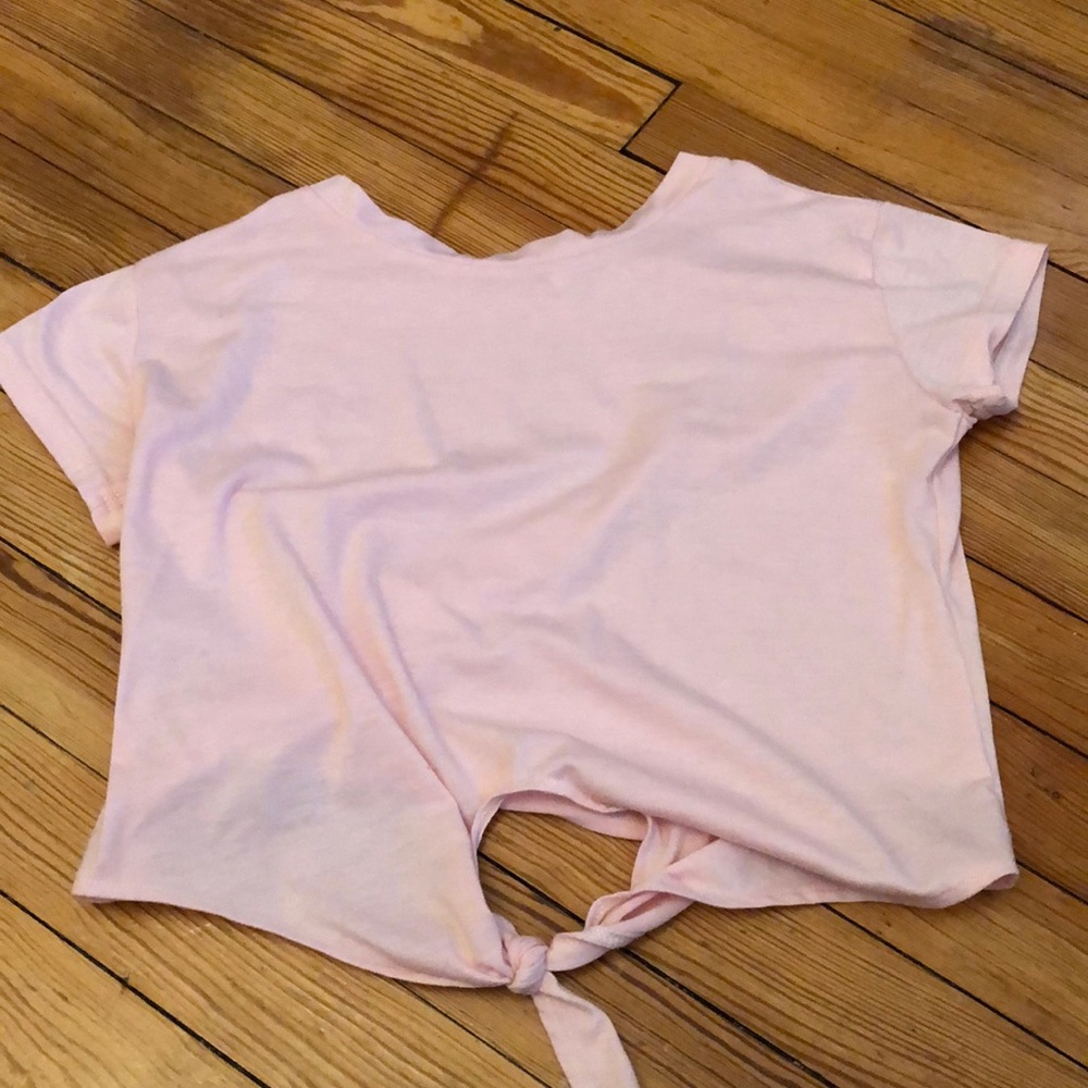 pink crop top